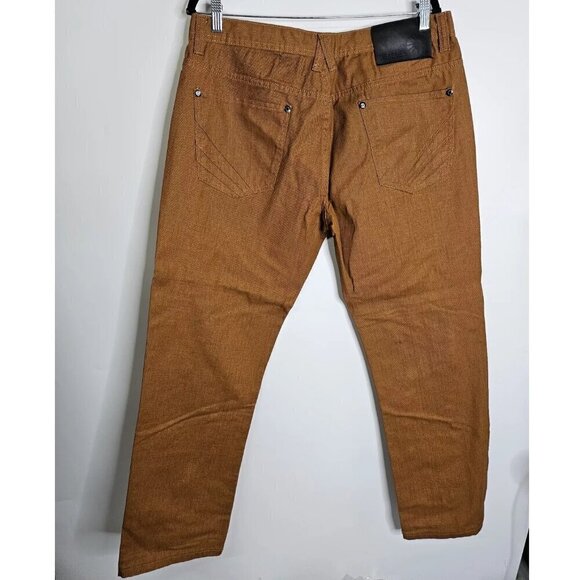 AKADEMIKS 38/34 Mens Copper Vintage Hip Hop 90s Y2K Streetwear Pants - Picture 2 of 7